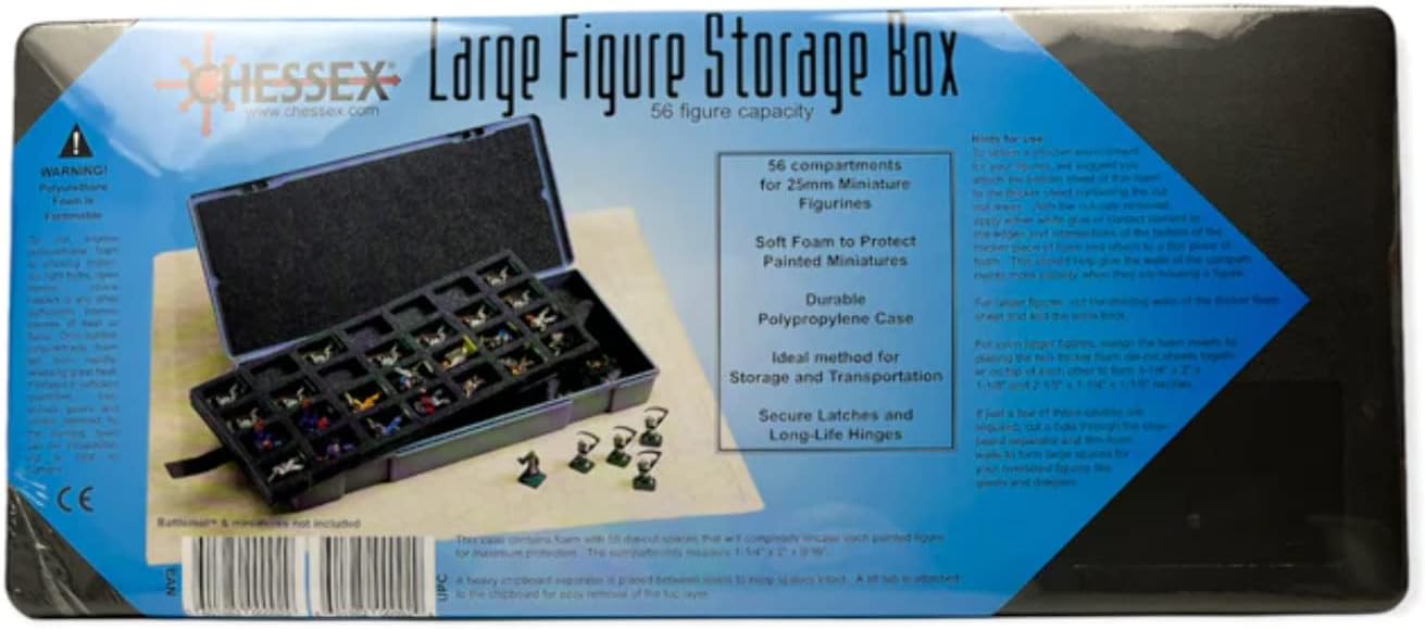 CHESSEX - LARGE FIGURE STORAGE BOX x56